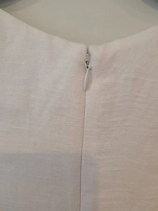 White Milly Dress NWOT | Linen Blend, Pockets, Boned Bodice, Made in USA Size 6 - Picture 3 of 11